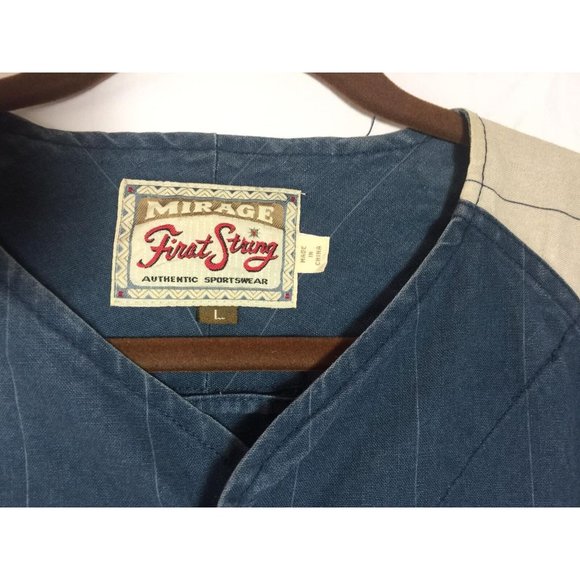 Retro Chicago Cubs Baseball Jersey Men's Blue Large Copperstown Collection - Picture 6 of 7